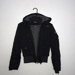 Black Puma Jacket w/ Hoodie